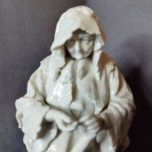 RARE RARE 18th-Century Volkstedt "Begger Woman" Blanc De Chine Biscuit MINT